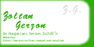 zoltan gerzon business card